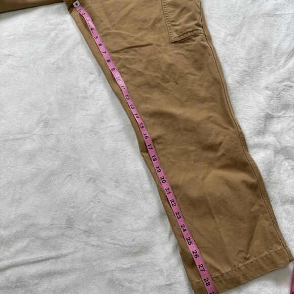 Alpine Design Utility Pants Mens 34 X 30 Brown Khaki 100% ORGANIC Cotton Relaxed - Picture 11 of 13